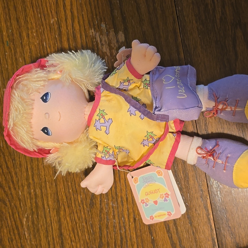 Vintage 1988 Applause Precious Moments Doll of the Month August With Stand NWT